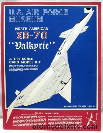 Meta Model 1/96 US Air Force Museum North American XB-70 Valkyrie, 3 plastic model kit